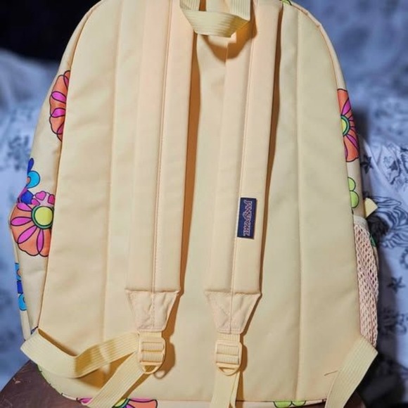 JanSport Cross Town Backpack with Water Bottle Pocket Power To The Flower - Picture 7 of 8